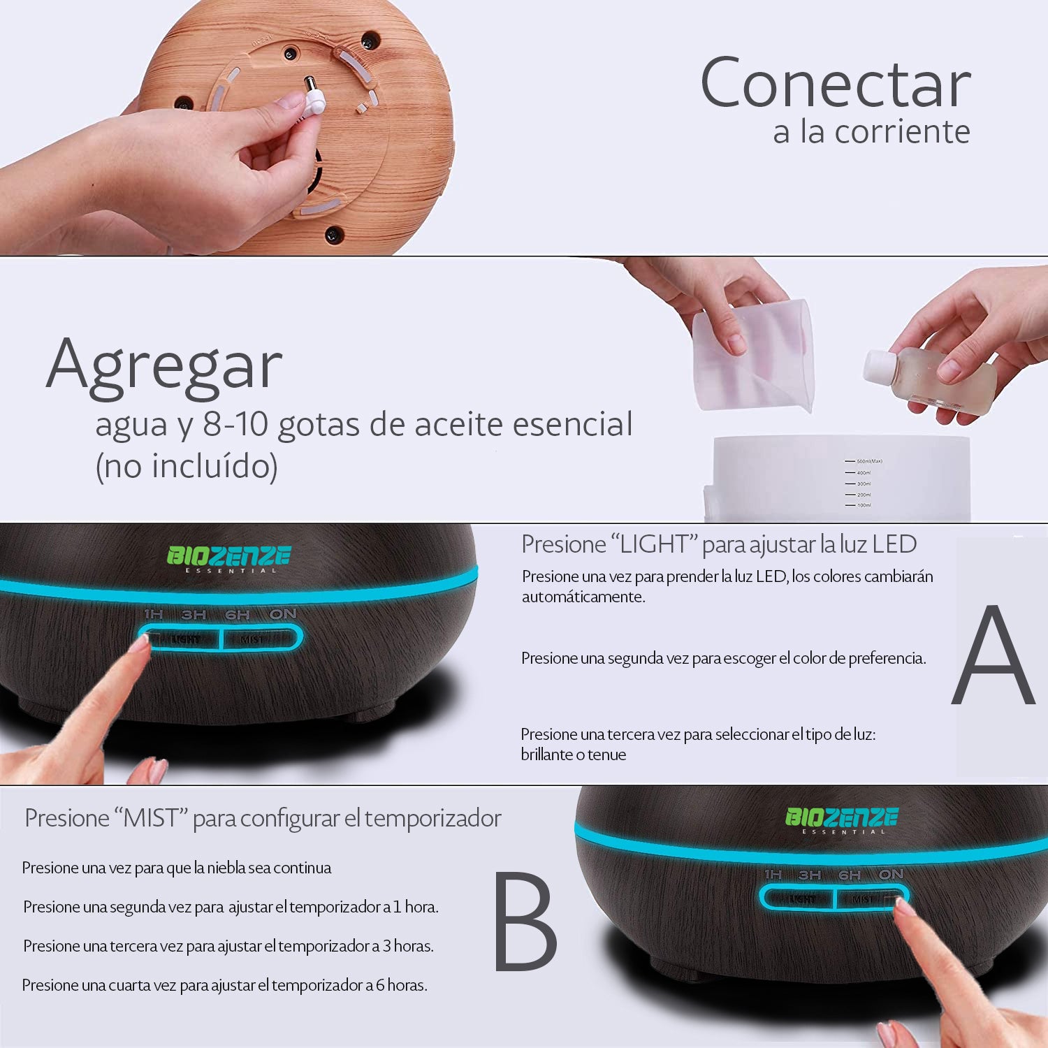 Difusor Biozenze 907 de Aceites Esenciales